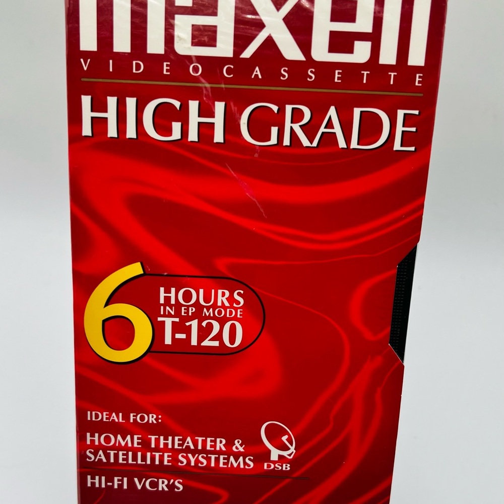 SEALED Maxell High Grade Videocassette T-120